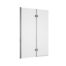 TSI-103-CP Tissino Messina Double panel hinged rectangular bath screen available in Chrome from Atlas Bathrooms